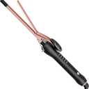 3/8 Inch Small Curling Iron Wand for Short & Long Hair, Ceramic Small Barrel Curling Iron 9mm Thin Curling Wand for Tight Curls with 5 Adjustable Temperature, Heat Resistant Glove Included