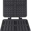 Cuisinart Belgian Waffle Maker with Pancake Plates, Nonstick Plates, 6 Browning Levels, Ready Indicator Lights, Temperature Control, Deep Waffle Pockets, WAF-300P1, Brushed Stainless