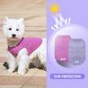 KYEESE 2 Pack Dog Shirts Quick Dry Soft Stretchy Pet T-Shirts with Reflective Label Tank Top Sleeveless Sun Protection Vest Dog Clothes for Small Medium Dogs, Medium, Purple+Pink