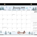 GuassLee Monthly Desk Calendar 2025-2026 - 19 Months Calendar from Jun. 2025 to Dec. 2026, Monthly Planner with Watercolor Design Corner Protectors for Office School Home Organizing