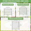 5 Panels Decorative Garden Fencing with Gate for Yard, 40in (H) x 11.8ft (L) No Dig Animal Barrier Fence, Rustproof Metal Wire Outdoor Dog Fences Panel Border with Temporary Ground Stakes