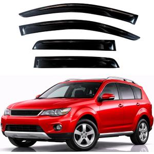 KPY Rain Guards Fit for 2007-2010 Mitsubishi Outlander, Out-Channel Window Visors Vent Wind Deflectors 4PC, Car Accessories for 07-10 Outlander