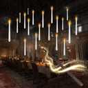 kakoya Flameless Floating Candles with Wand20 Pcs Magic LED Hanging Taper CandlesFlickering Battery Operated Taper Candle with Wand Remote for Halloween Decorations Best GiftWhite