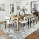 RELEANY Washable Area Rugs 8'x10' Non-Slip Modern Abstract Soft for Living Room Entryway Bedroom Nursery, Print Pattern, Gray White Grey