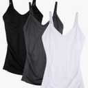 Womens Maternity Nursing Tank Cami for Breastfeeding with Adjustable Straps Medium