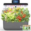 Hydroponics Growing System Kit with Seeds: 12 Pods Indoor Herb Garden Kit with LED Grow Light Plant Germination Kit Aeroponic Healthy Fresh Herbs Vegetables Hydroponic Planter for Home Kitchen Office