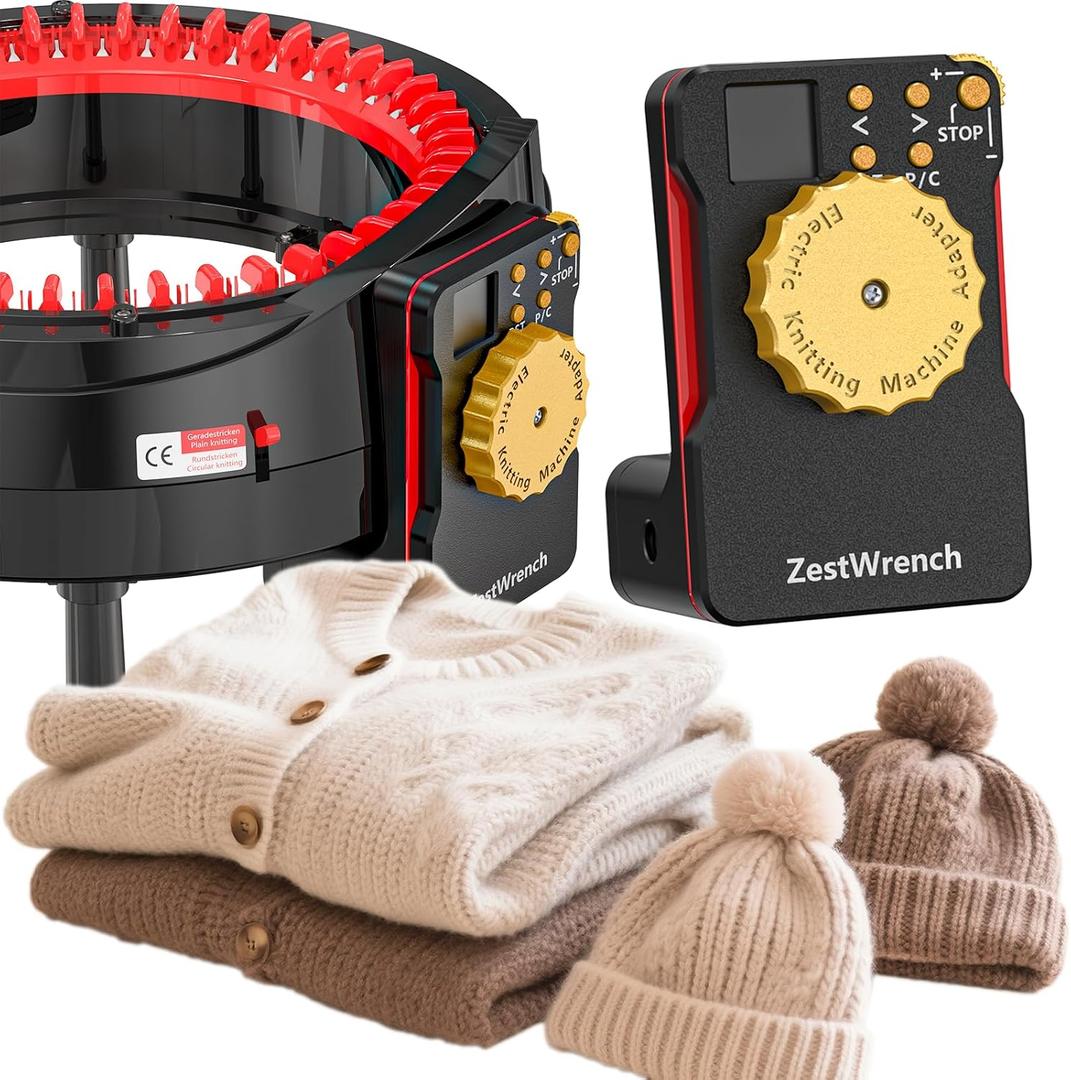 [2025 Upgraded] zestwrench Electric Knitting Machine Adapter for Addi ...