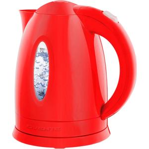 OVENTE Electric Kettle, 1.7L Fast Boiling Water Heater for Coffee or Tea, BPA Free with Water Level Gauge, Auto Shut-Off, Boil-Dry Protection, Indicator Light and Removable Filter, Red KP72R