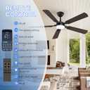 Ceiling Fans with Lights, 52 Inch Modern Ceiling Fans with Lights and Remote Control, DC Reversible Motor, Noiseless, 3CCT, Ceiling Fan for Bedroom, Living Room, Apartment Indoor/Outdoor Use