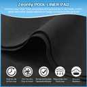 18 FT Pool Liner Pad for Above Ground Pool, 300 G/M Thicker Heavy Duty Round Pool Liner Pad, Puncture Protection Under Pool Padding, Extend Liner Life Durable Eco-Friendly Fabric, Black