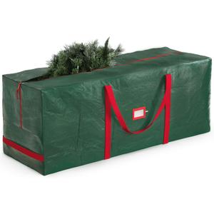 Zober Christmas Tree Storage Bag - Fits 7.5 Ft Artificial Trees - Plastic, Waterproof Christmas Tree Bag For Storage Box For Xmas - Strong, Durable Handles - Label Card Slot - Green
