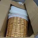 Wedding Stick Umbrellas Bulk, 40 Inch Large Canopy Umbrellas with Woven Rattan Basket Windproof Rainproof