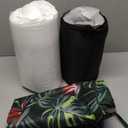 Favoyard Outdoor Seat Cushion 24 x 24 x 4 in Waterproof Pattern Fade Resistant Cover Removable Patio Furniture Cushions Deep Seat & Back Cushion Set with Adjustable Straps for Patio Chair Sofa Couch (Black Floral)