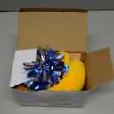 Lenwen Cheer Duck Gift with Pom Poms Bow 8 Inch Duck Plush Senior Cheerleader Gifts Team Support Gift for Senior Night Gifts Cheer Competition Day Must Have (Blue)