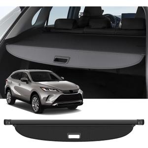 Cargo Cover Compatible with Toyota Venza 2024 2023 2022 2021 2020 Accessories Carbon Fiber Texture Retractable Trunk Cover Security Shield Luggage Privacy (Carbon Fiber Texture)