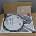 TALOYA 52 Inch Black Ceiling Fans with Lights Led Remote Control Flush Mount Low Profile for Bedroom Living Dining Room Outdoor Farmhouse Patio,Reversible,DC Motor,Diammable,Buzzer ON/Off,5 Blades