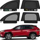 ZATOOTO Car Window Shades for 2019-2024 Toyota RAV4, Double Layer Car Window Covers with Zipper for Airflow & Privacy Toyota RAV4 Side Window Sun Shade Window Screen with Storage Bag for Camping