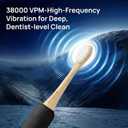 Bamboo Electric Toothbrush for Adults, Electric Toothbrush with 4 Bamboo Heads, Soft Castor Oil Bristles, 5 Modes, Smart Timer, Sonic Technology, IPX7 Waterproof, 70-Day Battery Life-Black