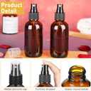 Nuogo 50 Pieces Mini Glass Spray Bottles Bulk 4 Oz Fine Mist Glass Bottles with Funnel Dropper and Cleaning Brush Refillable for Essential Oils, Perfumes and Aromatherapy(Brown)