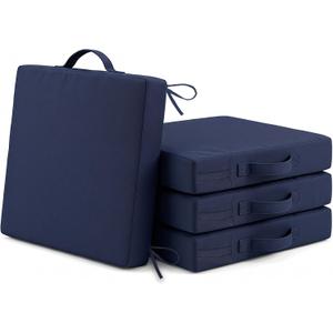 Outdoor Chair Cushions Set of 4, Navy 19"x19"x3"