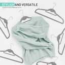 Velvet Stackable Hangers 30 Pack, STOPKLAS Grey Clothes Hangers Non Slip Felt Hanger with 360 Swivel Hook, Thin Hangers Space Saving, Heavy Duty Closet Hanger for Clothes, Coats, Suits, Dress, Pants