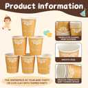 100 Pcs Mexican Baby Shower Party Favor Cups Terracotta Flower Disposable Paper Cups Cinco De Mayo Decoration for Cielito Lindo Themed Birthday Wedding Tableware Party Supplies