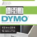 DYMO D1 Labels 1/2-Inch x 23-Foot Roll Black Print on White Self-Adhesive For LabelManager Label Makers