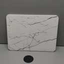 Stone Dish Drying Mats for Kitchen Counter (16x12In), Quick Dry Dish Drying Mat with Anti-Slip Pad, Absorbent Stone Dish Drying Mat, Match Any Countertop, White marble style, BPA Free, Designed in USA