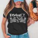 YZMI Mama Shirts for Womens Sport Mom Tshirt Funny Short Sleeve Letter Printed Tees Mom Gift Tops (Black, S)