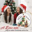 8 x Dinosaur Ornaments for Christmas Tree 2025 - Dinosaur Lover Gifts for Friends, Coworkers, Family, T Rex Ornament for Christmas Tree, Animal Lovers Gifts for Women, Christmas Decorations Indoor