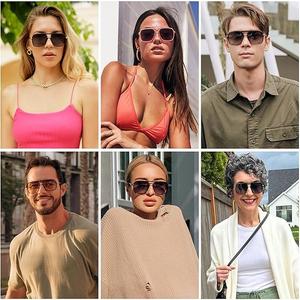 SOJOS Sunglasses for Women & Men, Square, Retro, Polarized Lens, Trendy Aviator, 90s Shades