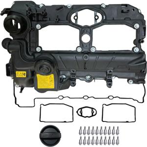 N20 Engine Valve Cover Kit with Gasket, Bolts & Oil Cap Compatible with 2012-2018 BMW 228i, 320i, 328i, 428i, 528i, X1, X3, X4, X5, Z4 (Includes GT/xDrive Models) Replaces OEM # 11127588418