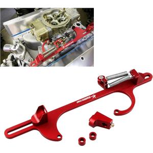 RYANSTAR Throttle Cable Bracket 4150 4160 Series Throttle Brackets Billet Adjustable Aluminum Red