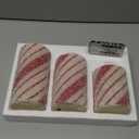 Yongmao Christmas Flickering Red Stripes Glitter Flameless Candles, Battery Operated Pillar Real Wax LED Electric Candle with Remote Timer for Home Christmas Party Decor D3 x H4 5" 6" Set of 3