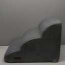 3 Tiers Dog Ramp and Stairs for Beds Or Couches - Non-Slip Sturdy Pet Steps - for Small Dogs to get on High Bed (grey)