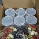 6 Set Fake Flower in Vase, Artificial Flowers with Vase, Centerpiece Table Decorations with 6 Pcs 6 Inch Large Vases and 12 Pcs Mixed Colors Silk Rose Bouquet for Wedding Home Office Farmhouse Decor