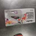 Mueller Pro-Series All-in-One, 12 Blade Mandoline Slicer for Kitchen, Food Chopper, Vegetable Slicer and Spiralizer, Cutter, Dicer, Grater, Kitchen Gadgets Sets with Container, White Sand/Gray