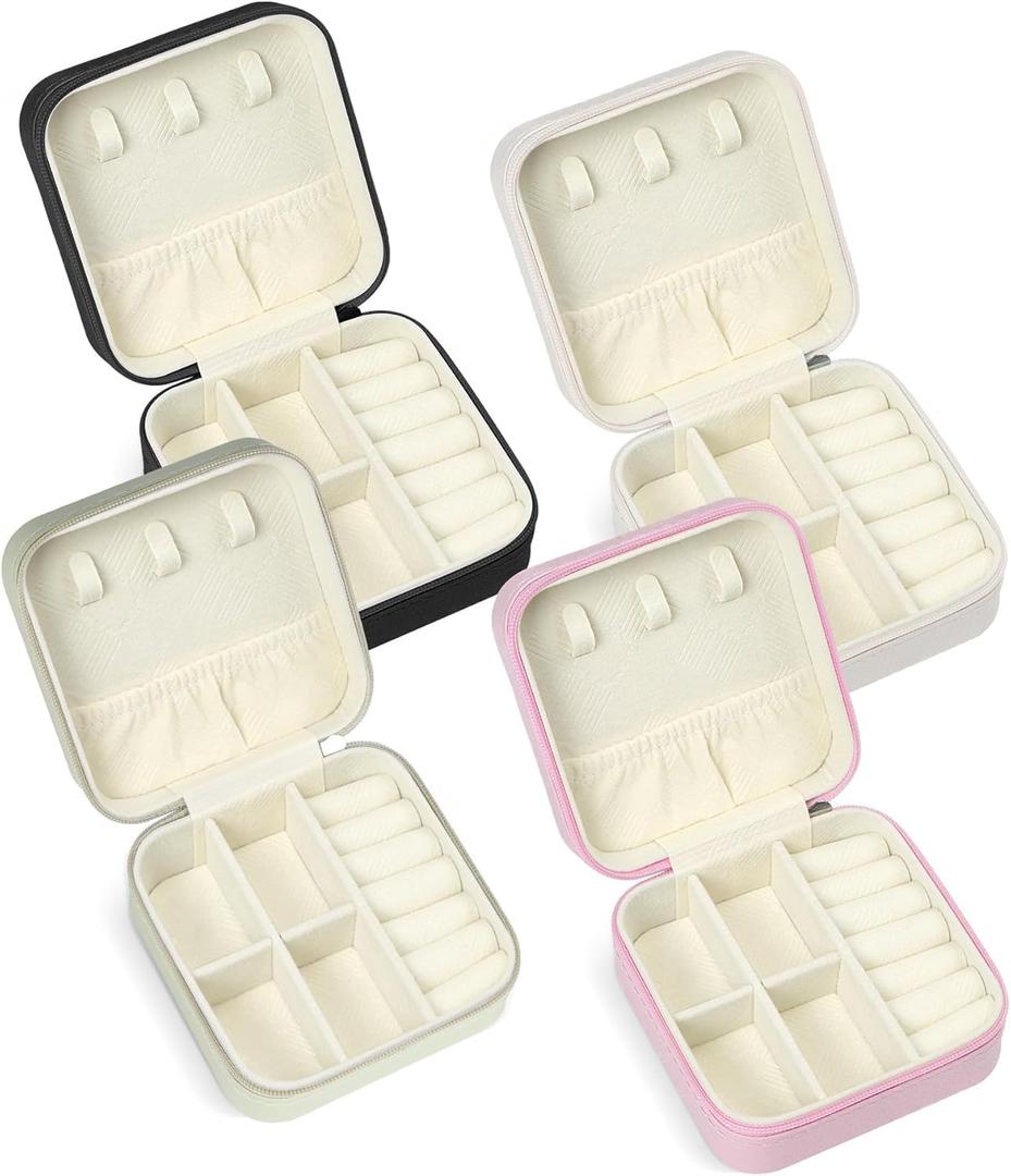 SLOZO Travel Jewelry Case, Travel Jewelry Box, Mini Jewelry Travel Case, Jewelry Organizer Case, Portable Small Jewelry Organizer Storage Boxes - Best Gift for Women Girls. (Multi-color 2)