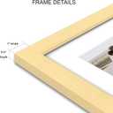 Hongkee 16x20 Frame Set of 2, Gold Wood Style - Display Posters 11 x 14 with Mat or 16x20 without Mat, Wall Mounting Horizontal and Vertical