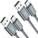 USB Type C Cable, (2-Pack 10FT) USB C Charger Cable Nylon Braided Fast Charging Sync Cord Compatible with iPhone 16/15 Pro Max Samsung Galaxy S10 S9 S8 Plus,Note 9 8, LG G7,Google Pixel 2 XL