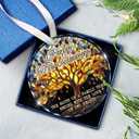 GAUDORA Anniversary Wedding Gifts for Couple - Glass Ornaments for Tree Decorations - 50th Anniversary Wedding Gifts for Women Men Him Her Husband Wife Parents Grandparents