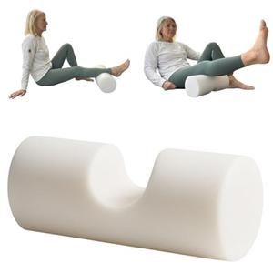 KneEXT Heel-Cup Foam Roll | Post-Surgery Knee Replacement Recovery Aid | Dual-Function Wedge for Terminal Knee Extension & Short Arc Quad Exercises