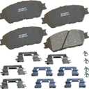 Bendix Premium SBC906 Ceramic Front Brake Pads for Lexus ES300 2002-2003, ES330 2004-2006, Toyota Avalon 2005-2007, Camry 2005-2006 (3.0, 3.3), Sienna 2004-2010, Solara 2004-2008, Tacoma 2005-2015