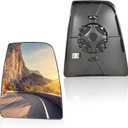 Passenger Right Side Upper Heated Mirror Glass Compatible With for Ford Transit T150 T250 T350 2015-2022 Right Side Upper View Heated Convex Mirror with Rear Holder Replaces CK4Z17K707D