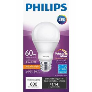 Philips  LED A19 E26 SW 60W 1Pack