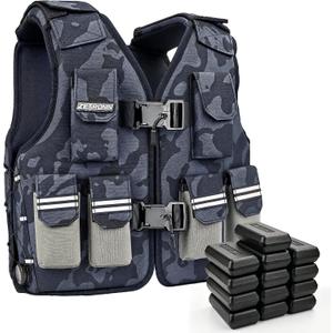 Adjustable Weighted Vest for Men & Women,2-28lb Workout Vest with Removable Weights, Running Vest with Shoulder & Waist Adjustment System for Strength Training, Weight Loss & Muscle Building