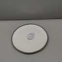 Pampa Bay Porcelain Round Dinner Plate White with Silver Trim (1)