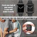 7 x top4cus 41mm Cover Environmental Soft Flexible TPU Anti-Scratch Lightweight Protective Case Compatible with Apple Watch Series 8/7/6/SE/5/4/3/2/1 - Black