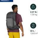 Osprey Talon 22L Men's Lightweight Hiking Backpack - Small Daypack for Travel & Camping, Black/Coal Grey, 22L - Standard Fit