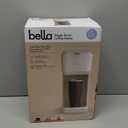 BELLA Single Serve Coffee Maker, K Cup & Coffee Ground Compatible with Removable, Adjustable Drip Tray, Auto Shutoff & Reusable Dishwasher Safe Accessories, Brews 6oz to 14oz, 1000 Watt, Oatmilk